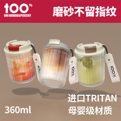 100% Coffee Cup, Travel Mug, Glass Cup for Women, High Aesthetic Value, Portable Tritan Water Cup for On-The-Go Use
