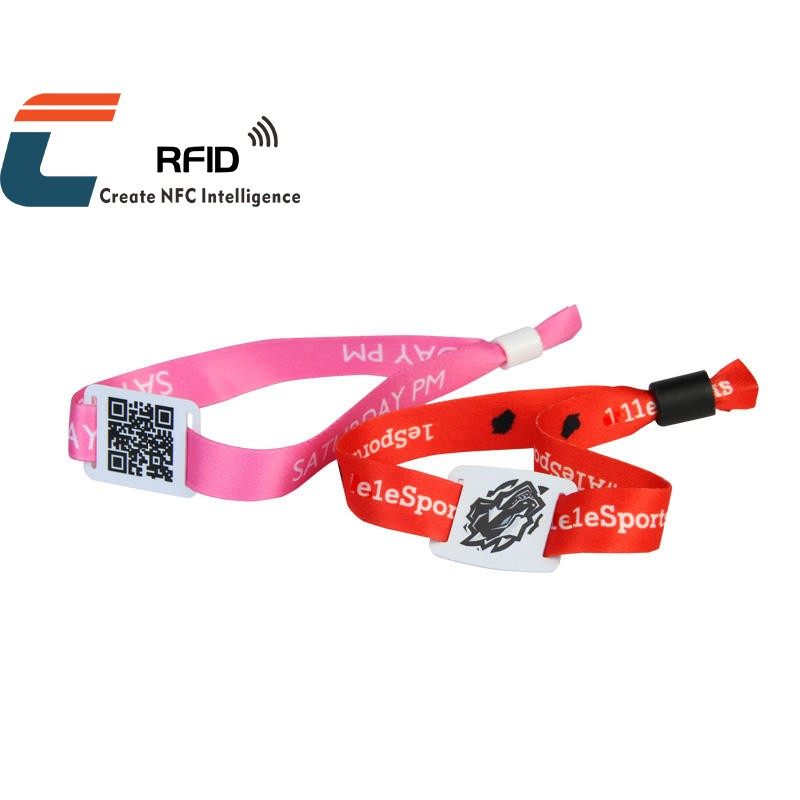 Storage wristband nfc smart woven radio frequency rfid Cnrfid