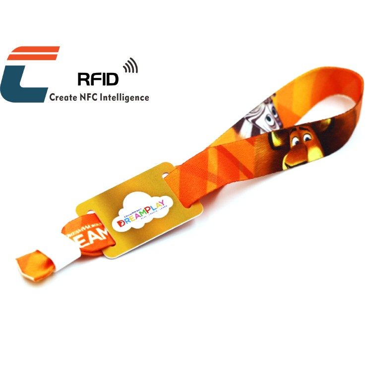 Storage wristband nfc smart woven radio frequency rfid Cnrfid