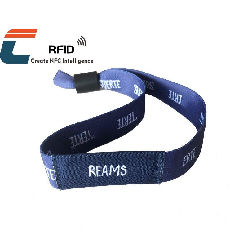 Storage wristband nfc smart woven radio frequency rfid Cnrfid
