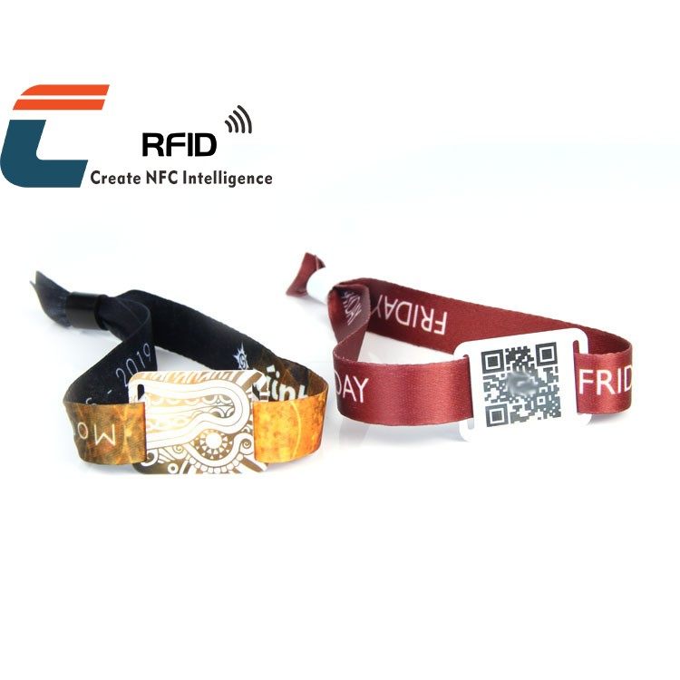 Storage wristband nfc smart woven radio frequency rfid Cnrfid
