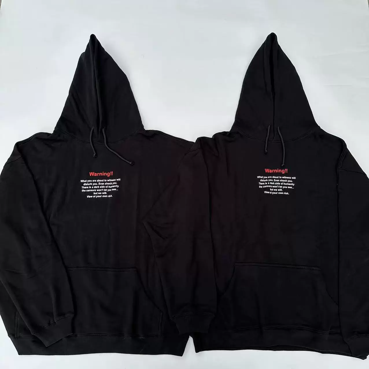 VTM 19aw Dark Web Warning hoodie
