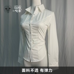 Yiduoyang Original Jk Uniform Elastic Waist Shirt for Women, Japanese School Style Non-See-Through Shirt, Waist-Cinching Slim-Fit Top
