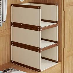Wardrobe Partition Shelves, Bedroom Clothing Layering Organizer, Pull-Out Wardrobe Clothes and Pants Storage Rack