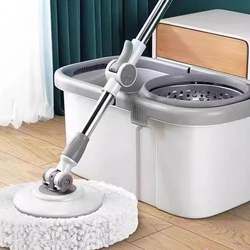 Dual-Drive Rotating Mop Bucket with Automatic Water Wringing, Traditional 2025 New Model, One-Step Cleaning Lazy Mop with Wringing Bucket