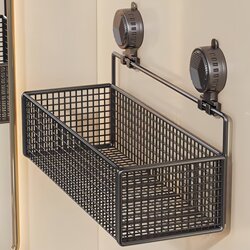 Suction Cup Storage Rack for Bathroom, No-Drill Toilet Washbasin, Wall-Mounted Storage Rack for Shower Room