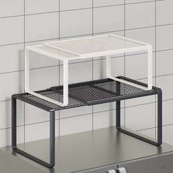 Shelf Above the Refrigerator, Double-Door Top Kitchen Countertop, Multi-Layer Retractable Shelf, Microwave Oven, Condiment Storage