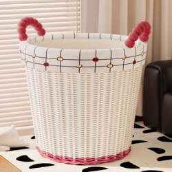High Aesthetic Value Light Luxury Laundry Basket Dopamine Home Laundry Hamper Bathroom Trendy Dirty Clothes Storage Basket Laundry Basket