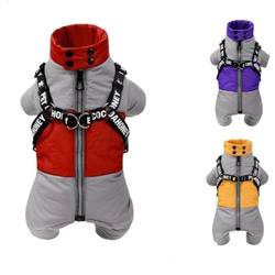 Thickened dog clothes, warm and tractionable, four-legged teddy bear, Pomeranian, Schnauzer, Corgi and French bulldog pet clothing