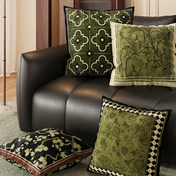 Sofa Cushion Green Mid-Century Style Pillowcase Pillow Insert New Headboard Cushion Backrest Cushion Car Use