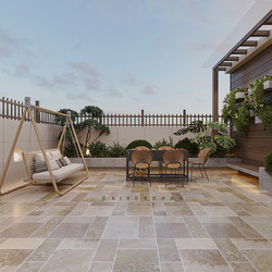 Imitation Limestone Tiles 600X1200 Courtyard Outdoor Retro Guesthouse Hotel Cafe Non-Slip Terrace