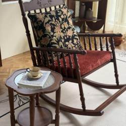 Nordic-Style Aesthetic Old Paris Rocking Chair 2026 New Model Balcony Home Leisure Adult Lounge Chair High-End Sofa Chair