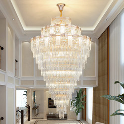 Duplex Building Large Chandelier 2026 New Model Light Luxury Modern Crystal Hall Lighting Villa Open Space High Ceiling Living Room Lamp