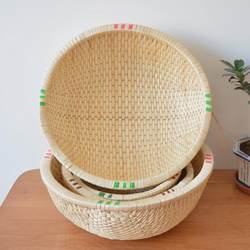 。 Wicker Basket for Steamed Buns, Handmade Wicker Basket for Home Use, Wicker Basket for Holding Steamed Buns, Basket, Storage Basket, Dustpan