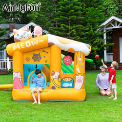 Airmyfun Cat Inflatable Castle Indoor Small Children's Home Trampoline Baby Playground Slide