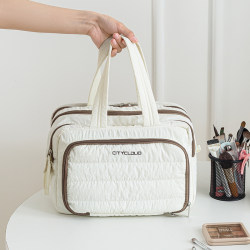 2025 New Travel Cosmetic Bag for Women, Large Capacity, Portable, Standing, High-End Toiletry Bag with Dry and Wet Separation and Partitioned Storage