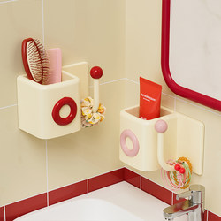 Bathroom Storage Rack for Combs, Hair Ties, and Hair Bands, Wall-Mounted, No-Drill, Creative Ins Style