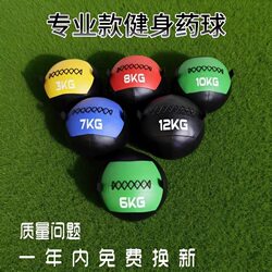 Medicine Ball for Physical Training, Solid Non-Elastic, Double-Handle, for Wall and Floor Smashing, Fitness, Weighted Yoga, Eco-Friendly Soft Gravity Ball