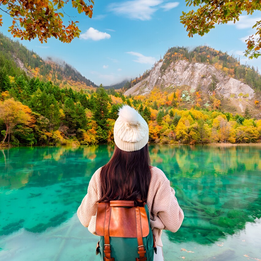 精品私家小团 独立成团 成都九寨沟黄龙纯玩二日游 动车高铁小团