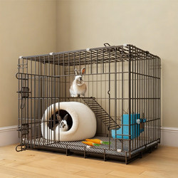 Rabbit Cage for Home Indoor Use, Large Size, Suitable for Raising Rabbits, Guinea Pigs, and Other Small Animals, with Automatic Waste Cleaning, Pet Rabbit House, Rabbit Cage