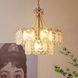 French-Style Chandelier, Master Bedroom Lamp, Cream Style Living Room, Simple Modern Atmosphere, Light Luxury Dining Room Crystal Lamp, Internet-Famous Lighting Fixtures