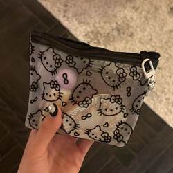Transparent Mesh Kitty Makeup Bag Portable Travel Cosmetic Bag Storage Practical Coin Purse Earphone Bag
