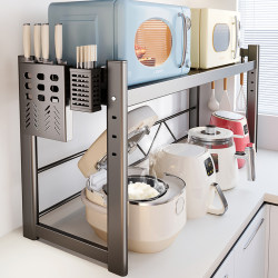 Four Seasons Muge Microwave Oven Rack Kitchen Multifunctional Storage Rack for Rice Cooker, Oven, and Household Appliances