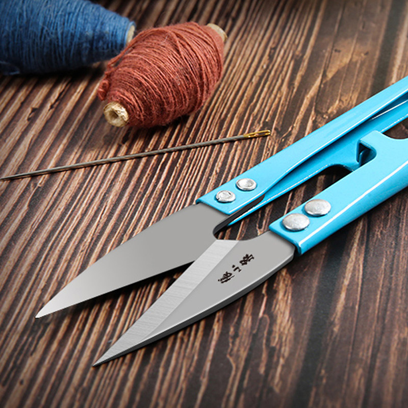 ZHANG XIAOQUAN U 자형 스프링 원사 절단 재봉 가위 미니 가위 가정용 실 절단 머리 수제 탄소강 작은 가위 제작-