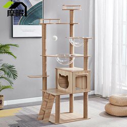 Cat Climbing Frame, Cat House, Cat Tree, Integrated Space Capsule Cat House, Cat Jumping Platform, Cat Scratching Post, Cat Stand, Large Cat Supplies and Toys