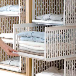 Wardrobe Storage Magic Tool, Drawer-Type Dormitory Cabinet Storage Box, Shirt Layering Dividers, Clothes Wardrobe Compartment Storage