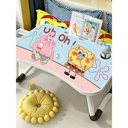 Bedside Table, Desk, Laptop Table, Foldable Dormitory Essential, Study Table, Writing Table, Lazy Person's Dining Table