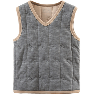 
Children's thermal vest inner vest boys autumn and winter large children's vest baby plus velvet cotton vest school uniform inner liner