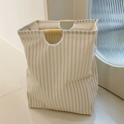 [100 Packages for the New Home] Simple Fabric Dirty Laundry Basket, Foldable Portable Laundry Hamper, Bathroom Storage Basket