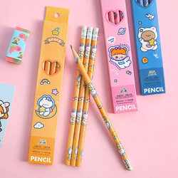 Campus Gift Cartoon Astronaut Boxed Pencil Student Writing Stationery Sketch Pen Kidsren's Painting with Eraser