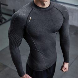 Vest Up【Ultra Seamless Slimming Long Sleeves】Half-Placket Textured Activewear with Stretch, Breathable, Round Neck T-Shirt