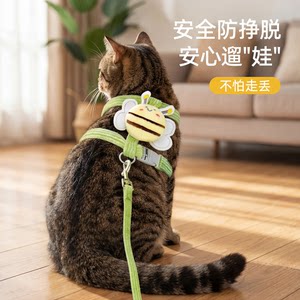 Cat leash prevents breaking and going out for cat vest type chest strap small dog dog dog running and walking rope
