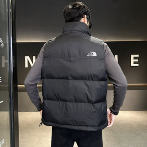 Handsome and simple down vest for men 2025 winter trendy brand warm down jacket embroidered waistcoat loose trendy vest