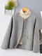 High-end gray double-sided woolen coat for women short 2023 new Hepburn small fragrance style woolen coat for small people