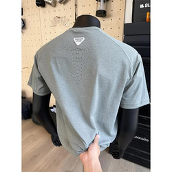 Plus Size 150kg Perforated Breathable Sports Short-Sleeve T-Shirt for Men and Women, Summer Quick-Drying Casual Loose Half-Sleeve Top