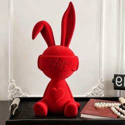Rabbit Figurine for Living Room, Light Luxury, High-End, Entryway, Tv Cabinet, Wine Cabinet, Home Decoration, Sophisticated Feel, Housewarming Gift