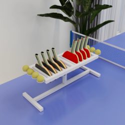 Table Tennis Racket Storage Rack School Exercise Gym Display Rack Sports Display Floor-Standing Shelf Mobile