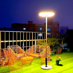 Moye Courtyard Garden B&B High-End Waterproof Automatic Light-On at Dawn Marble Mobile Solar Floor Lamp