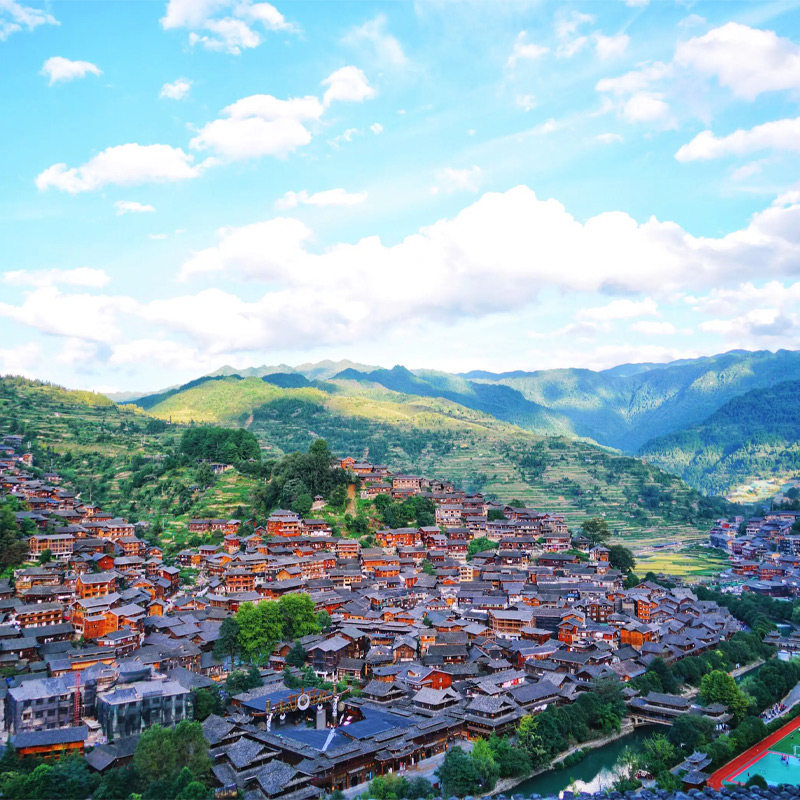 3-8人贵州旅游贵阳黄果树小七孔千户苗寨梵净山5天4晚跟团游