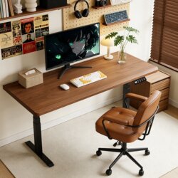 Fanchen Xinghe Solid Wood Electric Height-Adjustable Desk Computer Desk Home Office Desk Study Desk Smart Gaming Desk