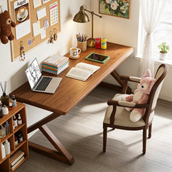 Fanchen Xinghe Double-Sided Colored Solid Wood Computer Desk for Home Desktop Bedroom Office Workstation Double-Person Gaming Desk