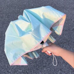 Mint Green Umbrella for Women, Dual-Use for Sun and Rain, Enlarged, Thickened, Reinforced, Automatic Umbrella, Portable Sun Umbrella, Sun Protection, Uv Protection