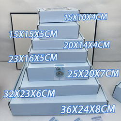 ins Thickened Extra-Hard Light Blue Coated Airplane Box for Small Card Packaging, Clothing Storage, and Gift Packaging Box