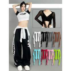 Red Hip Scarf for Dancing, Jazz Top, Hip Wrap, Waist Chain, Street Dance Accessory, New Style Women's Ribbon Waist Scarf