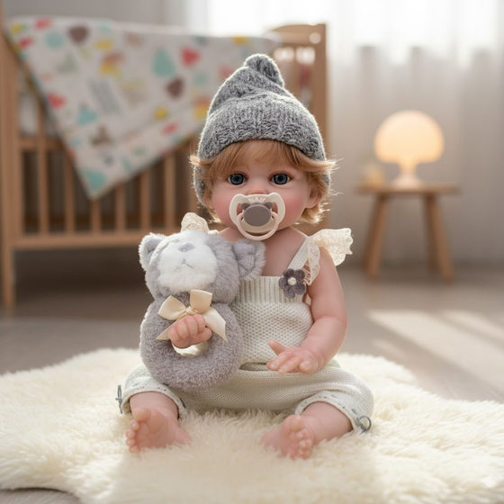 Cute soft plastic simulation doll baby doll with high appearance value 50cm vinyl face girl toy New Year gift