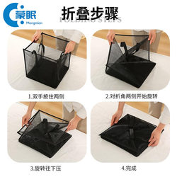 Square Grid Laundry Basket, Large Foldable Dirty Clothes Hamper, Bathroom Dirty Clothes Basket, Household Portable Dirty Clothes Basket with Handle